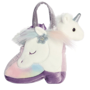 Plush Unicorn in Rainbow Boot Purse