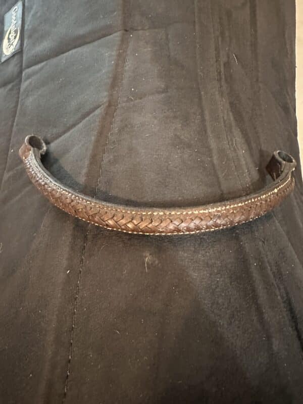 Braided Leather Brow Band, Cobb