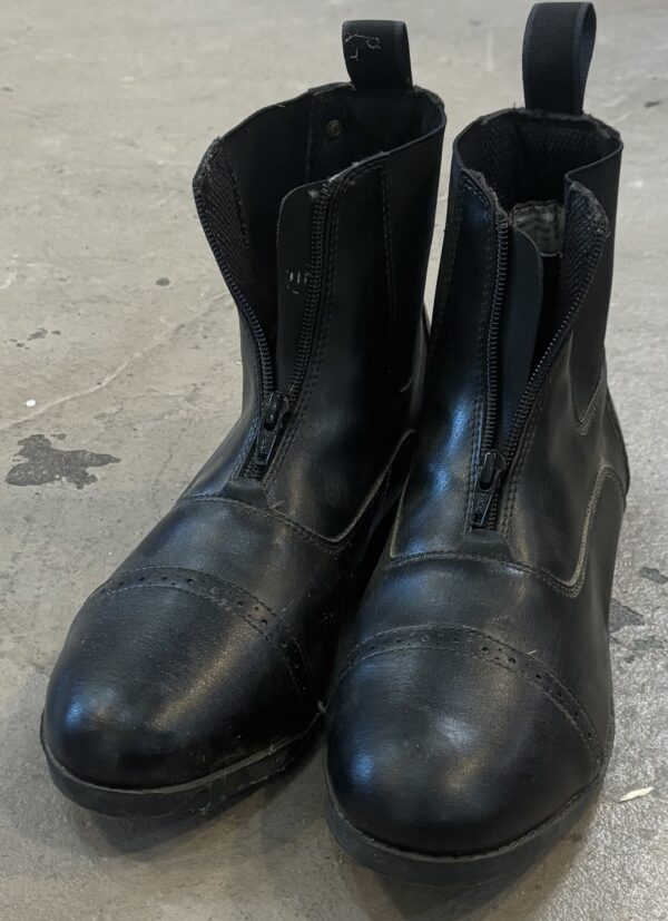 Equistar Zip up Black Paddock Boots, 10 L