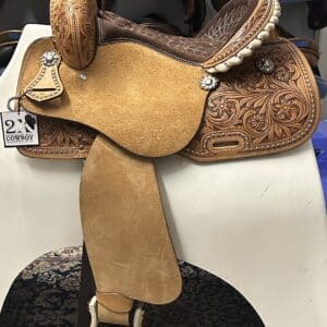 2X Cowboy Barrel Saddle, 15", FQHB