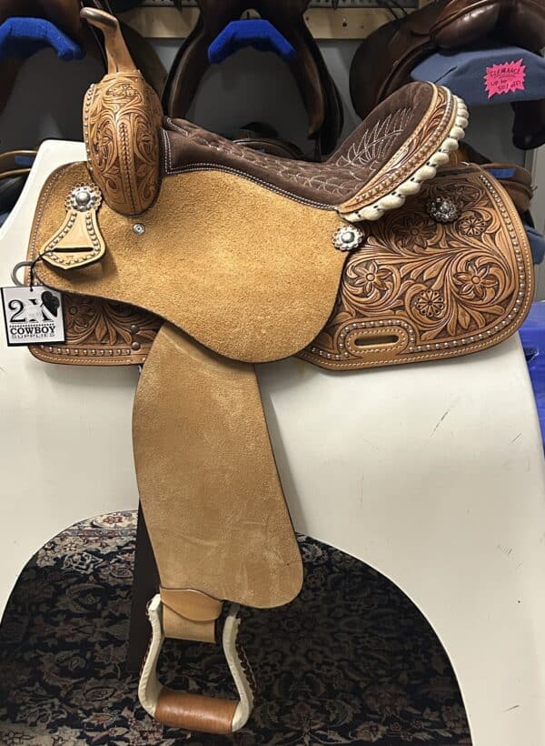 2X Cowboy Barrel Saddle, 15", FQHB