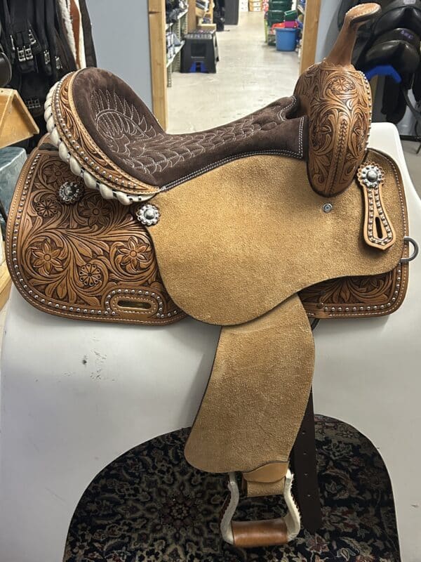 IMG_6481 2X Cowboy Barrel Saddle, 15", FQHB
