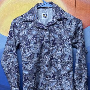 Royal Highness Equestrian Paisley Printed Show Shirt, Youth Small