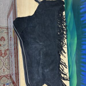 Black Western Chaps with Fringe, Youth Medium