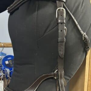 ExionPro Anatomical Drop Noseband Leather Bridle, Pony