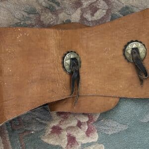 Wide Western Leather Waist Belt 