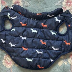 Dachshund Button Up Puffer Vest, Medium