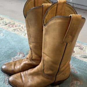 Frye Tan Leather Cowboy Boots, Women's 7