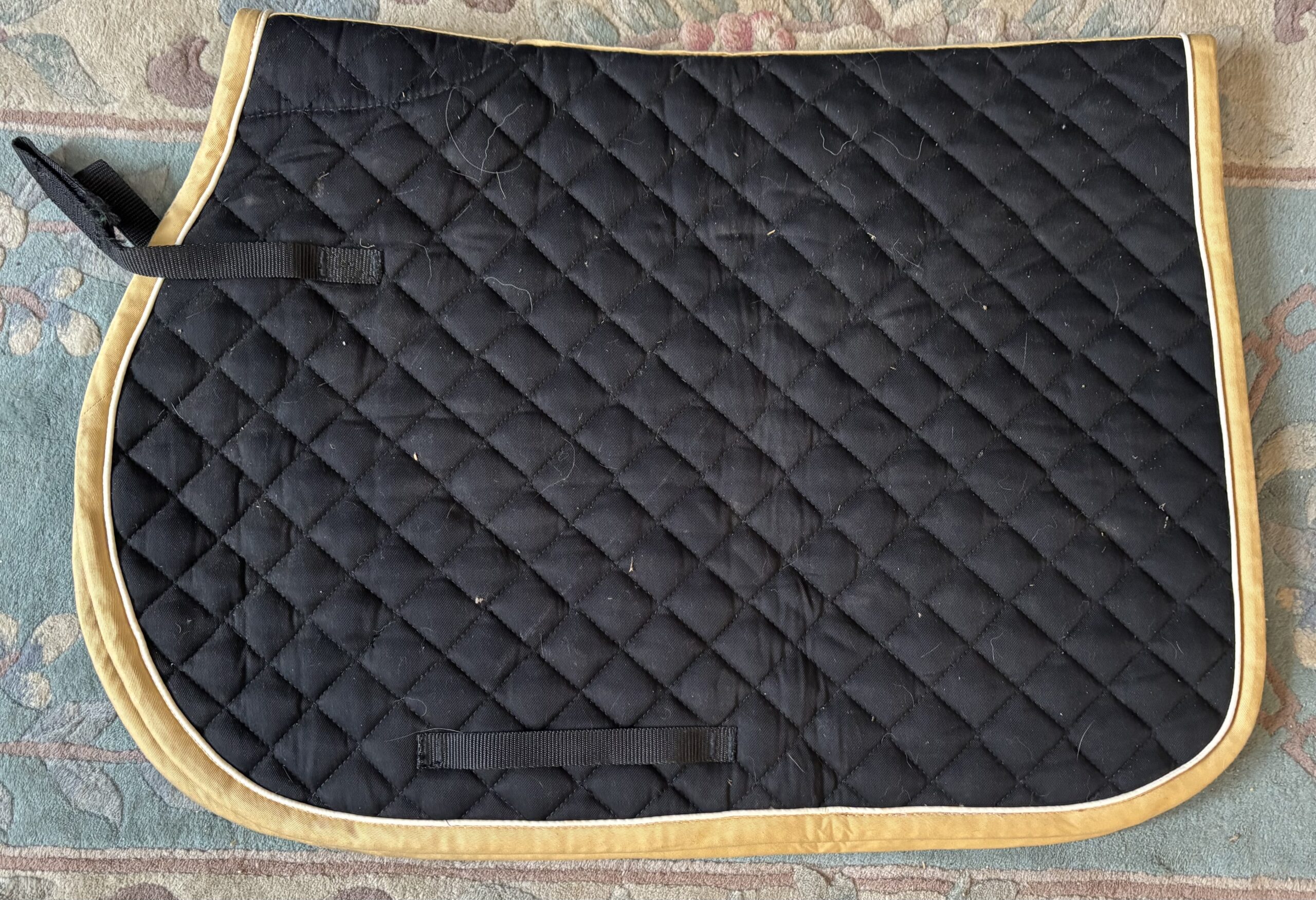 Rider'S International Quilted All-Purpose Piped Saddle Pad 1 Quilted all-purpose saddle pad with piping and girth loops
