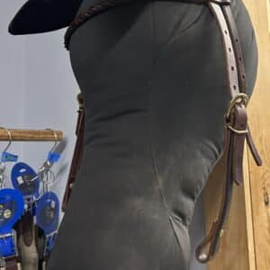 Western Headstall With Straight Braided Browband, Full