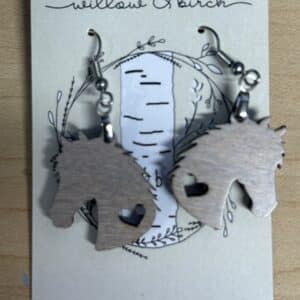 Willow and Birch Horse Heart Earrings
