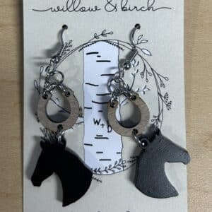 Willow and Birch Horsehead Silhouette Earrings