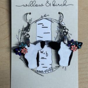Willow and Birch Cow Head Earrings
