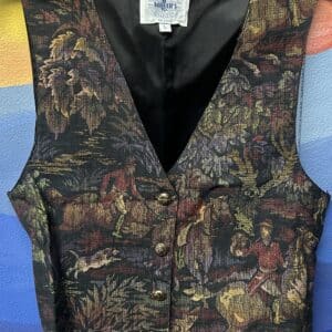 Miller's Fox Hunt Tapestry Vest, Womens L 