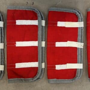 Red Shipping Boots Set Of 4, 14"