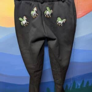 TuffRider Children's Unicorn Unifleece Pull-On Knee Patch Winter Jodhpurs. Size Childrens 8.