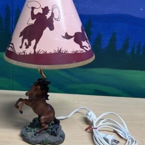 Small Lamp With Rearing Horse