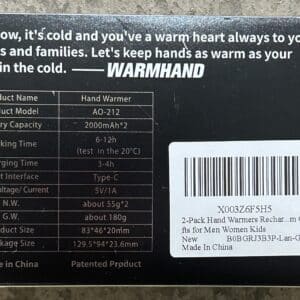 Warmhand Rechargeable Hand Warmers