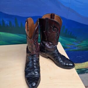 Luccehese black and red leather western boots. Size 10D