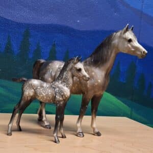 Breyer "Proud Arabian Mare and Foal" set, Dapple Gray