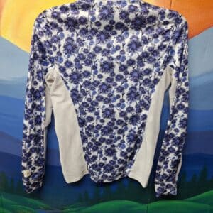 FITS Sunshirt Long Sleeve Shirt in XS size with blue sunflower design