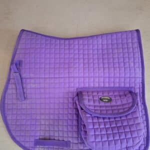 Challenger Horse English Quilted Aussie Cotton All-Purpose Saddle Pad with Pockets