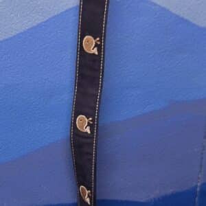 Suede Whale Embroidered Belt, Medium