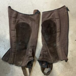 Suede Zip Half Chaps, XS