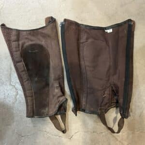 Suede Zip Half Chaps, XS