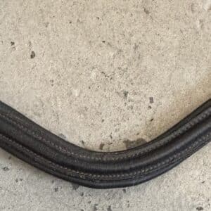 U Shaped Padded Leather Browband, 17"
