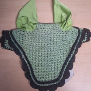 USG full size fly veil with stylish trim in green or burgundy