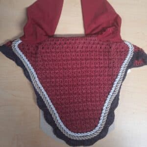 USG full size fly veil with stylish trim in green or burgundy