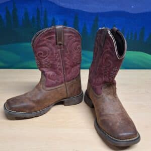 Lil' Durango Big Kids, Briar Red Western Boots, Kids 8"