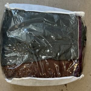 Turnout Blanket, Grey w/Maroon, 78"
