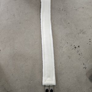 Ovation Fleece Lined Equalizer 54 Girth brown nylon girth with fleece lining and d-ring