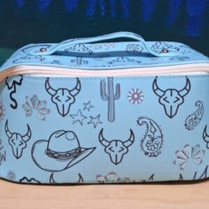 Western-Themed Cosmetic Organizer Bag