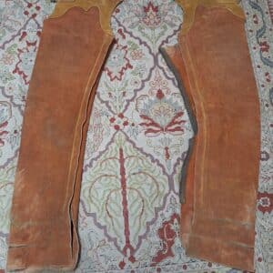 Premium Tan Suede Women's Western Chaps Medium Size Adjusted Waist