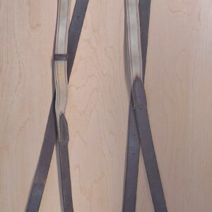 Classic Leather Lunging Side Reins with Elastic Inserts for Horse Training