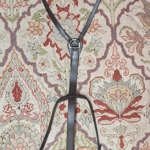 SmartPak Plymouth Running Martingale Horse in chocolate brown leather with stainless steel hardware