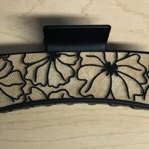 Willow and Birch Leather Flower Hairclip handcrafted accessory