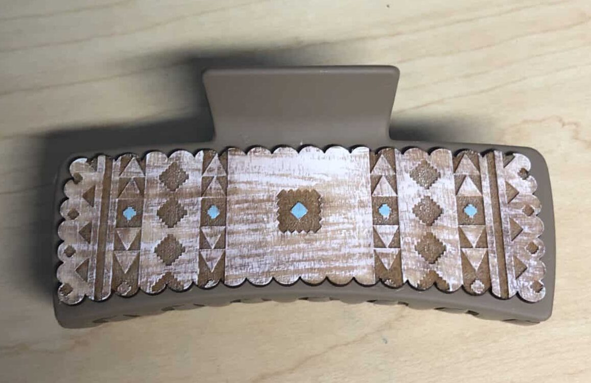 Willow And Birch Aztec Hairclip 3 Willow and Birch Aztec Pattern Hairclip