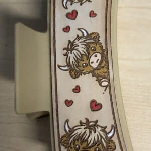 Willow and Birch Highland Cow Hairclip