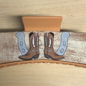 Willow and Birch Boots and Horseshoe Hairclip