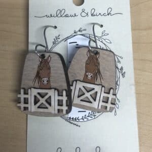 Willow and Birch Horse in Stable Earrings