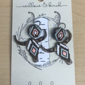 Willow and Birch Cow Skull Earrings