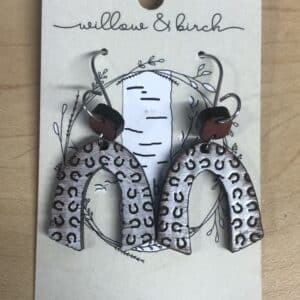 Willow and Birch Horseshoe Dangle Earrings