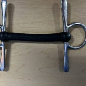 Full Cheek Rubber Mullen Mouth Snaffle Bit 4.5 inches used, excellent condition