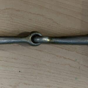 Vintage single-jointed D-ring snaffle bit 5.5 inch in brass, used, excellent condition