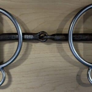 Reinsman Rockin' S Smooth Snaffle Bit 5.25 inch with sweet iron patina and floating rings