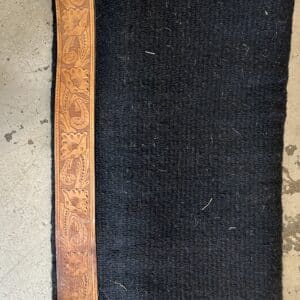 Heavy-Duty Western Saddle Pad 33 inch with hand-tooled leather and Western hardware